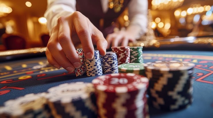 Dashboard aplikasi maroon toto yang menampilkan meja dealer langsung dan pilihan sportsbook
