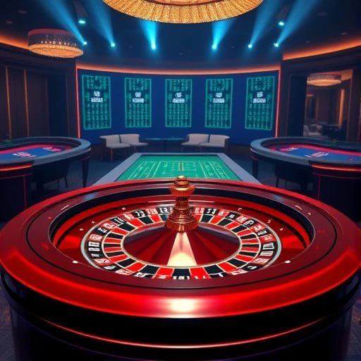 Antarmuka Live Roulette maroon toto di layar ponsel dengan tabel taruhan dan kontrol